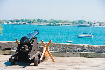 st augustine - Close-up of a cannon on a castle, Castillo De San Marcos National Monument, St. Augustine, Florida, USA Stock Photo - Premium Royalty-Free, Code: 625-01749942
