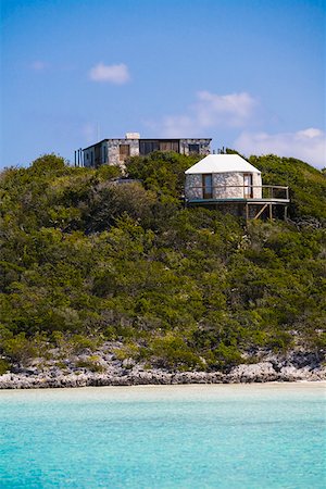 simsearch:625-01749997,k - Houses on a hill, Exuma, Bahamas Foto de stock - Royalty Free Premium, Número: 625-01749973