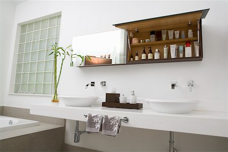 plant bathroom - Toiletries in the bathroom Stock Photo - Premium Royalty-Free, Code: 625-01743554