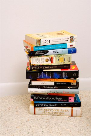 simsearch:625-01743767,k - Close-up of a stack of books Stock Photo - Premium Royalty-Free, Code: 625-01743681
