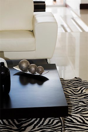 Three decorative balls on a table Stock Photo - Premium Royalty-Free, Code: 625-01743739