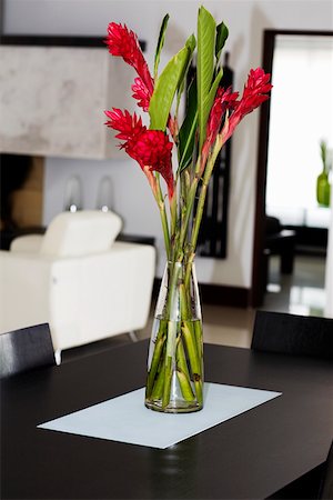 Flower vase on a table Stock Photo - Premium Royalty-Free, Code: 625-01743755