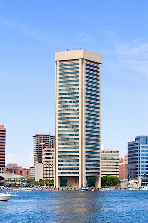 Bâtiments au bord de mer, World Trade Center, Inner Harbor, Baltimore, Maryland, USA Photographie de stock - Premium Libres de Droits, Code: 625-01750027