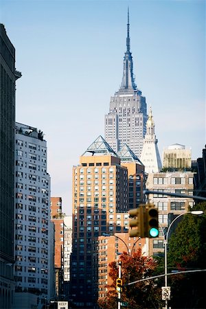 simsearch:625-01750252,k - Buildings in a city, Empire State Building, Manhattan, New York City, New York State, USA Stock Photo - Premium Royalty-Free, Code: 625-01750208