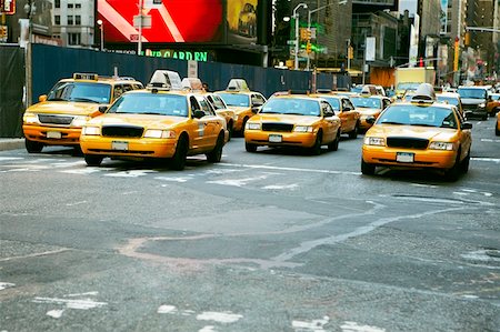 public transportation in manhattan ny - Voitures sur une route, Times Square, Manhattan, New York City, état de New York, USA Photographie de stock - Premium Libres de Droits, Code: 625-01750209