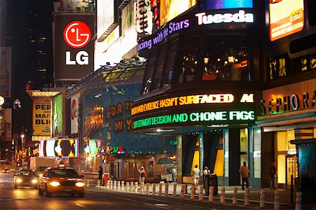 Building lit up at night, Times Square, Manhattan, New York City, New York State, USA Stock Photo - Premium Royalty-Free, Code: 625-01750212