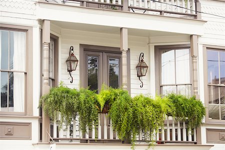 Balcon d'une bâtiment, Savannah, Georgia, USA Photographie de stock - Premium Libres de Droits, Code: 625-01750395