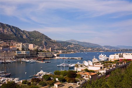 Boats docked at a harbor, Port of Fontvieille, Monte Carlo, Monaco Foto de stock - Royalty Free Premium, Número: 625-01750422