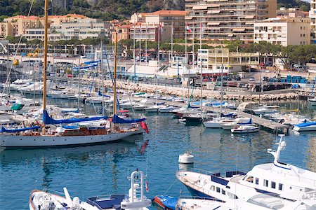 Boats docked at a harbor, Port of Fontvieille, Monte Carlo, Monaco Stock Photo - Premium Royalty-Free, Code: 625-01750477