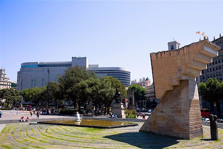 simsearch:625-01750867,k - Monument in a city, Barcelona, Spain Foto de stock - Sin royalties Premium, Código: 625-01750549