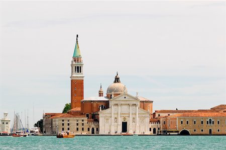 Church at the waterfront, Church of San Giorgio Maggiore, Grand Canal, Venice, Italy Foto de stock - Sin royalties Premium, Código: 625-01750775