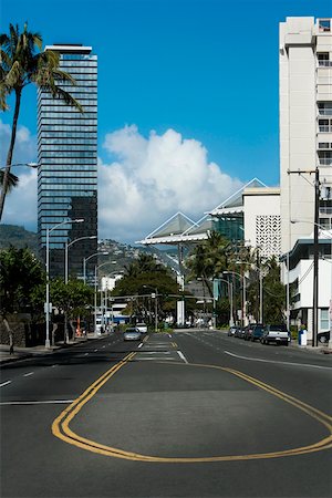 simsearch:625-01751232,k - Buildings in a city, Honolulu, Oahu, Hawaii Islands, USA Foto de stock - Sin royalties Premium, Código: 625-01751015