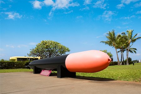 simsearch:625-01751116,k - Missile sculpture in a park, Pearl Harbor, Honolulu, Oahu, Hawaii Islands, USA Stock Photo - Premium Royalty-Free, Code: 625-01751120