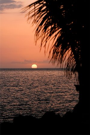 simsearch:625-01098372,k - Sunset over the sea, Pakini Nui Wind Project, South Point, Big Island, Hawaii Islands, USA Stock Photo - Premium Royalty-Free, Code: 625-01751230