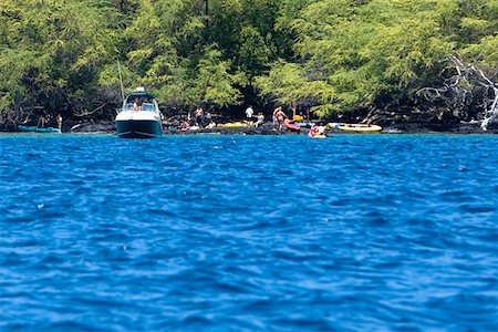 Group of people at the coast, Captain Cook's Monument, Kealakekua Bay, Kona Coast, Big Island, Hawaii islands, USA Stock Photo - Premium Royalty-Free, Code: 625-01751255