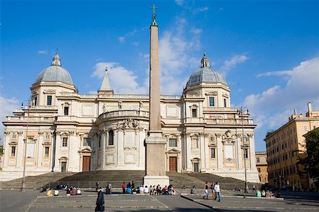 simsearch:625-01095213,k - Obelisk in front of a church, Piazza dell'Esquilino, Santa Maria Maggiore Church, Rome, Italy Foto de stock - Sin royalties Premium, Código: 625-01751429