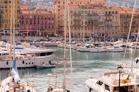 simsearch:625-01750431,k - Boote vor Anker in einen Hafen, Nizza, Frankreich Stockbilder - Premium RF Lizenzfrei, Bildnummer: 625-01751459