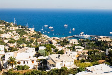 simsearch:625-01752557,k - High angle view of boats at the harbor, Marina Grande, Capri, Campania, Italy Foto de stock - Sin royalties Premium, Código: 625-01751993