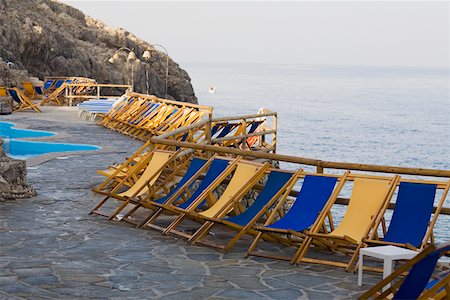 deck chair railing - Deck chairs in a row, Capri, Campania, Italy Stock Photo - Premium Royalty-Free, Code: 625-01752066