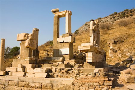 stone base - Old ruins on the base of a mountain, Ephesus, Turkey Stock Photo - Premium Royalty-Free, Code: 625-01752076