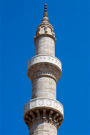 simsearch:625-01752193,k - High section view of a minaret, Mosque of Suleyman, Rhodes Old Town, Rhodes, Dodecanese Islands, Greece Foto de stock - Sin royalties Premium, Código: 625-01752240