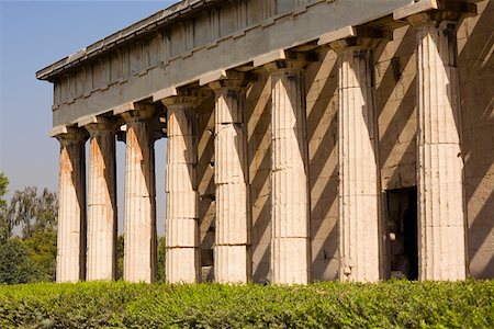 Colonnes d'un temple, le Temple d'Héphaïstos, Athènes, Grèce Photographie de stock - Premium Libres de Droits, Code: 625-01752306
