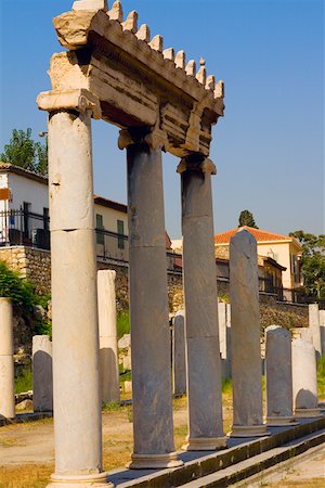 simsearch:625-01752311,k - Columns in a courtyard, Roman Agora, Athens, Greece Foto de stock - Sin royalties Premium, Código: 625-01752322