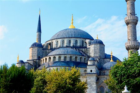 simsearch:841-02992055,k - Vue d'angle faible d'une mosquée, la mosquée bleue, Istanbul, Turquie Photographie de stock - Premium Libres de Droits, Code: 625-01752330