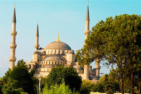 simsearch:841-07204373,k - Arbres près d'une mosquée, la mosquée bleue, Istanbul, Turquie Photographie de stock - Premium Libres de Droits, Code: 625-01752384