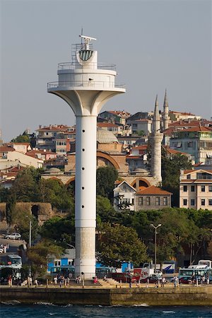 river bus - Communication tower in a city, Istanbul, Turkey Stock Photo - Premium Royalty-Free, Code: 625-01752392