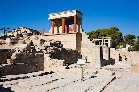 Ruines d'un palais, Knossos, Crète, Grèce Photographie de stock - Premium Libres de Droits, Code: 625-01752423
