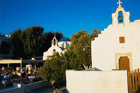 simsearch:625-01752541,k - Facade of a church, Mykonos, Cyclades Islands, Greece Fotografie stock - Premium Royalty-Free, Codice: 625-01752500