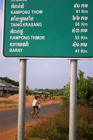 simsearch:625-01752762,k - Distance signboard at the roadside, Siem Reap, Cambodia Stock Photo - Premium Royalty-Free, Code: 625-01752709
