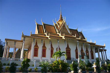 phnom penh buildings - Low angle view of a palace, Royal Palace, Phnom Penh, Cambodia Stock Photo - Premium Royalty-Free, Code: 625-01752716