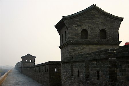 simsearch:625-01752762,k - Walkway along a fortified wall, Great Wall Of China, Pingyao, Shaanxi Province, China Stock Photo - Premium Royalty-Free, Code: 625-01752813