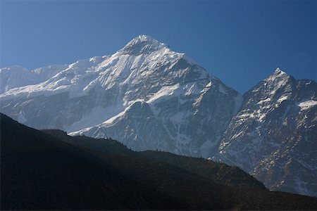 simsearch:625-01752967,k - Panoramablick auf einer Bergkette bedeckt mit Schnee, Annapurna Range, Himalaya, Nepal Stockbilder - Premium RF Lizenzfrei, Bildnummer: 625-01752952