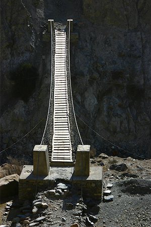 simsearch:625-01752967,k - Erhöhte Ansicht von einer Fußgängerbrücke, Tadapani, Annapurna Range, Himalaya, Nepal Stockbilder - Premium RF Lizenzfrei, Bildnummer: 625-01752977