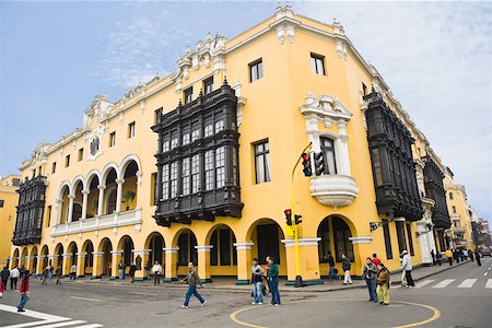 simsearch:625-01751632,k - Low angle view of a palace, Municipal palace, Lima, Peru Stock Photo - Premium Royalty-Free, Code: 625-01753310