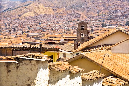 simsearch:862-03732081,k - High angle view of a church in a city, San Blas, Cuzco, Peru Foto de stock - Sin royalties Premium, Código: 625-01753371