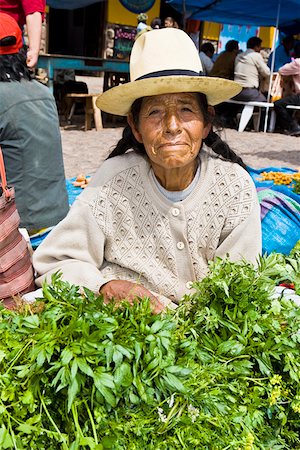 food market old people - Portrait of a senior woman sitting at a market stall Stock Photo - Premium Royalty-Free, Code: 625-01753522
