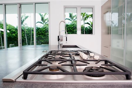 elegant kitchen - Interiors of a kitchen Stock Photo - Premium Royalty-Free, Code: 625-02265867