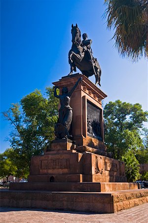 Low angle view of a monument, Monument of Jose Maria Morelos And Pabon, Plaza Hidalgo, Morelia Michoacan State, Mexico Stock Photo - Premium Royalty-Free, Code: 625-02268102