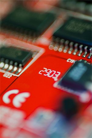 electronic circuitry - Close-up of a mother board Stock Photo - Premium Royalty-Free, Code: 625-02926577