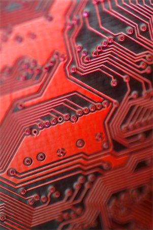 Close-up of a mother board Fotografie stock - Premium Royalty-Free, Codice: 625-02926589