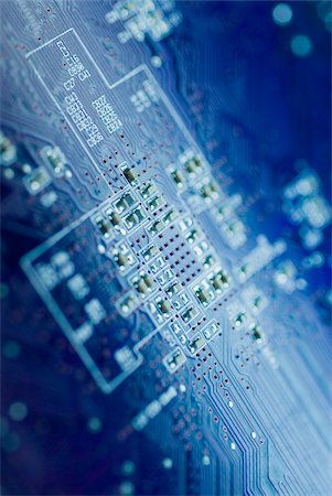 electronic circuitry - Close-up of a mother board Stock Photo - Premium Royalty-Free, Code: 625-02926599