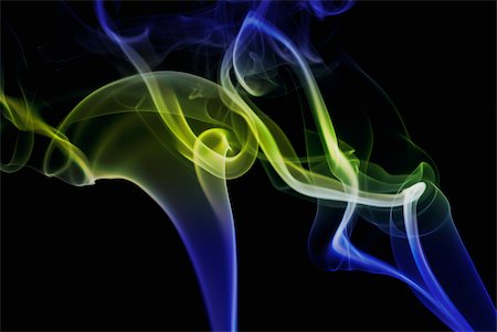 smoke with transparent background - Close-up of multi-colored smoke Foto de stock - Sin royalties Premium, Código: 625-02926708