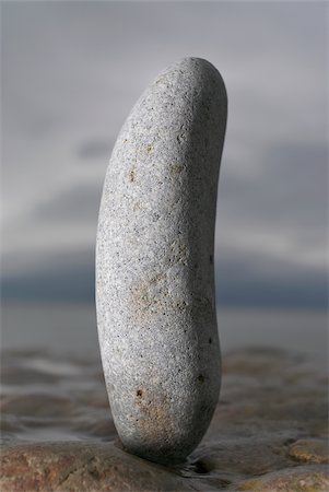 Gros plan d'un galet sur une surface rocheuse Photographie de stock - Premium Libres de Droits, Code: 625-02926768