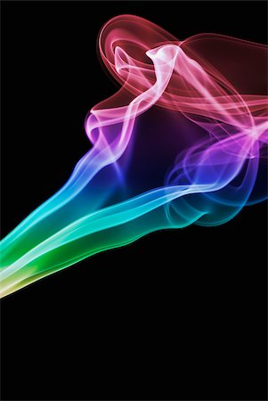 smoke with transparent background - Close-up of multi-colored smoke Foto de stock - Sin royalties Premium, Código: 625-02926866
