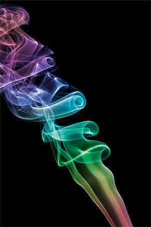 smoke with transparent background - Close-up of multi-colored smoke Foto de stock - Sin royalties Premium, Código: 625-02927060