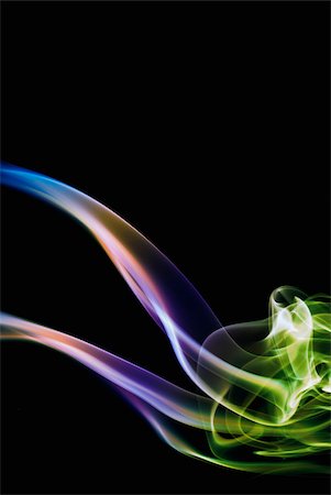 smoke on black background - Close-up of multi-colored smoke Stock Photo - Premium Royalty-Free, Code: 625-02927346